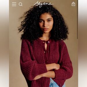 Sezane Emile Cardigan in Garnet